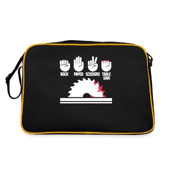Charpentier charpentier charpentier bois artisan - Sac Retro - noir/or - Dos
