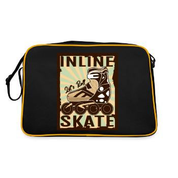 inline skates inlineskater - Retro Tasche - Schwarz/Gold - Hinten