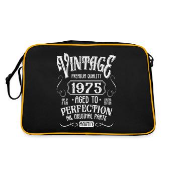 Birthday born 1975 - Retro Bag - black/gold - Back