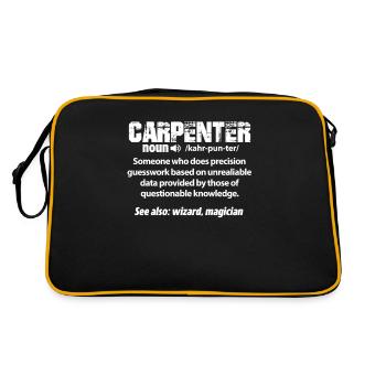 Charpentier charpentier charpentier bois artisan - Sac Retro - noir/or - Dos