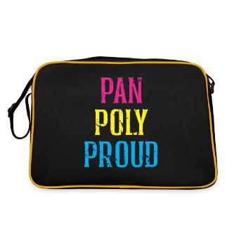 Frau Mann Party Feier Geburtstag Geschenk - Retro Tasche - Schwarz/Gold - Hinten