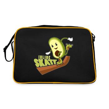 inline skates, inline skate shirt, - Retro Bag - black/gold - Back