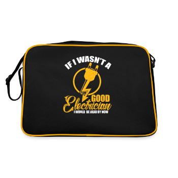 Electrician Electricity Electrics Electronics Gift - Retro Bag - black/gold - Back