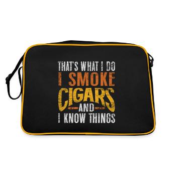 Zigarren - Retro Tasche - Schwarz/Gold - Hinten