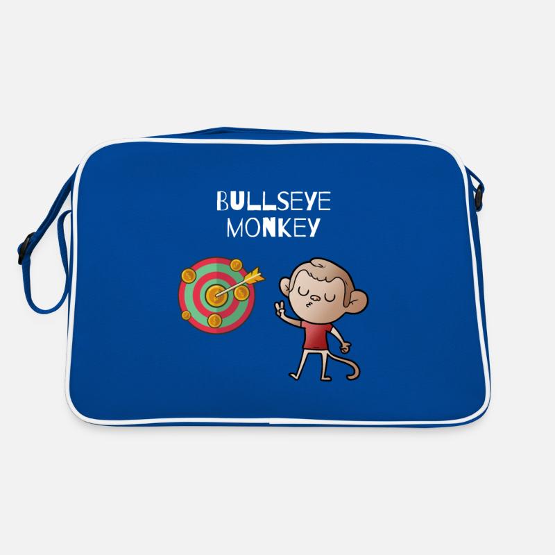 Singe Bullseye - singe effronté sur un jeu de fléchettes Sac Retro
