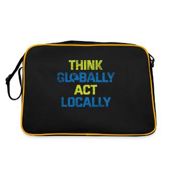 Climate change - Retro Bag - black/gold - Back