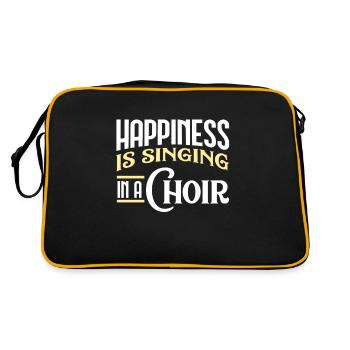 Chor Sänger - Retro Tasche - Schwarz/Gold - Hinten