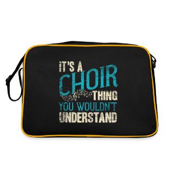 Chor Singen Gospel Sänger - Retro Tasche - Schwarz/Gold - Hinten