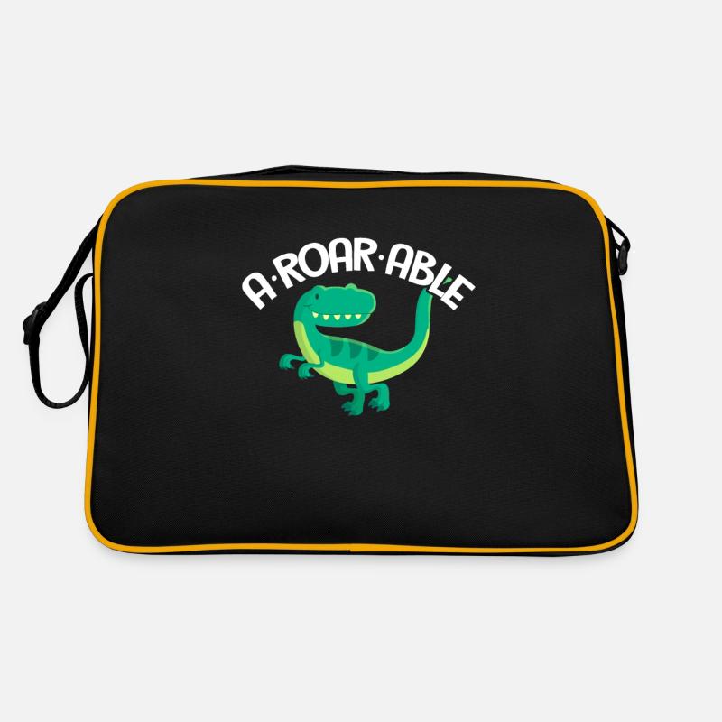 Dinosaures - Sac Retro - noir/or