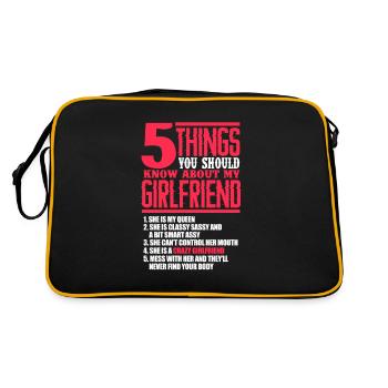 Cadeau de Saint Valentin copain copain partenaire - Sac Retro - noir/or - Dos