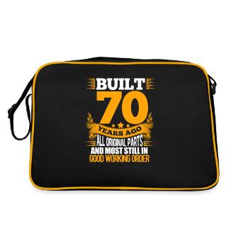 70th Birthday - Retro Bag - black/gold - Back