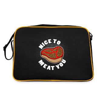Nice to meat you - Retro Bag - black/gold - Back