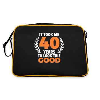 40th birthday - Retro Bag - black/gold - Back