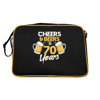 70th birthday beer - Retro Bag - black/gold - Back