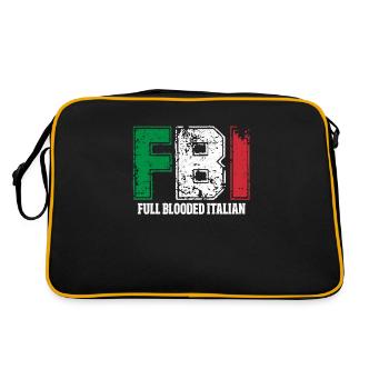 Italian Italy Italian Italia Gift - Retro Bag - black/gold - Back