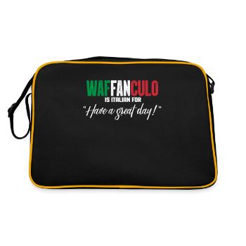 Italians Italy Italian Italia gift - Retro Bag - black/gold - Back