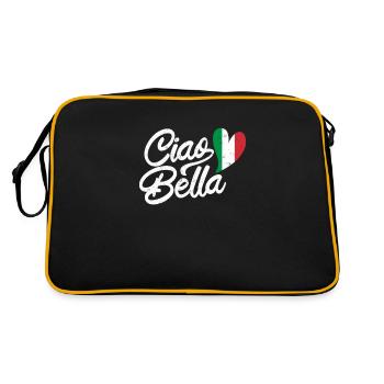 Italian Italy Italian Italia Gift - Retro Bag - black/gold - Back