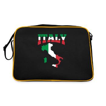 Italy Italian Italian Italia gift - Retro Bag - black/gold - Back