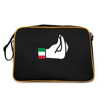 Italians Italy Italian Italia gift - Retro Bag - black/gold - Back