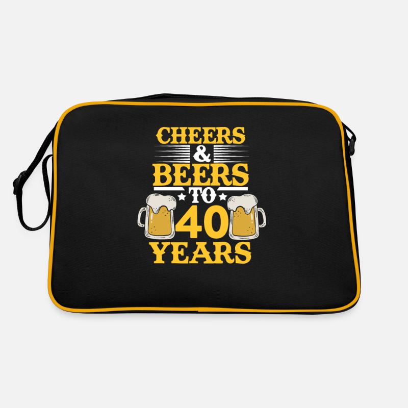 40. Geburtstag 40 Jahre Bier Vierzig Geschenk Retro Tasche