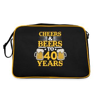 40th birthday - Retro Bag - black/gold - Back