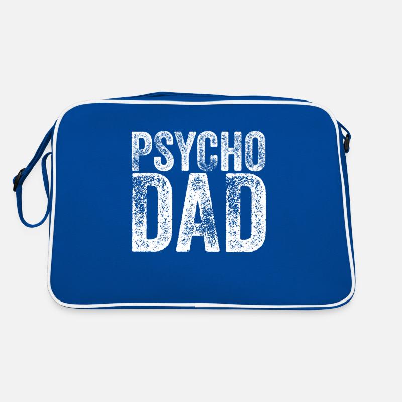 Psycho Dad Geschenkidee Geburtstag Vatertag Retro Tasche