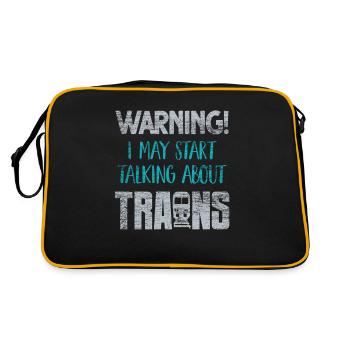 Trains railroad - Retro Bag - black/gold - Back