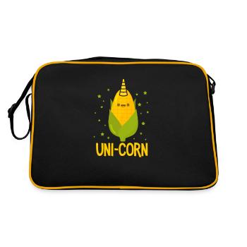Unicorn corn - Retro Bag - black/gold - Back