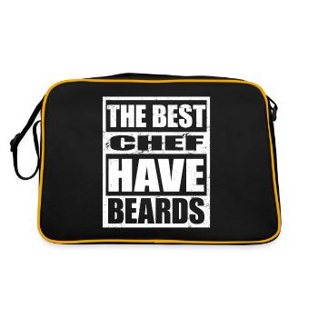 Koch Kochen Chef Chefkoch Küchenchef Köchin Küche - Retro Tasche - Schwarz/Gold - Hinten