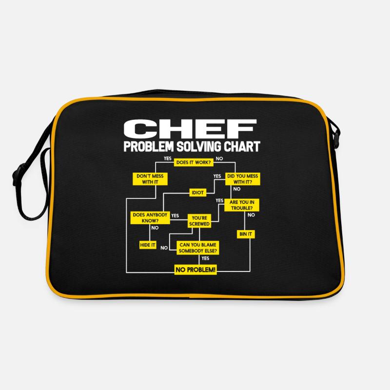 Chef Cuisine Chef Chef Chef Chef Küche - Sac Retro - noir/or