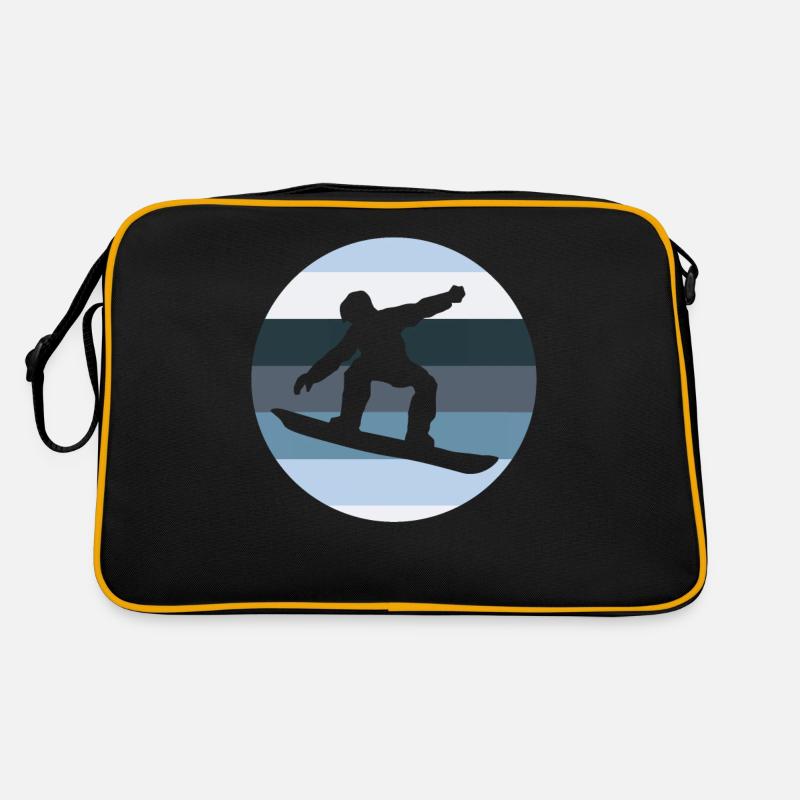 Snowboardfahrer Snowboardfahrer Retro Tasche