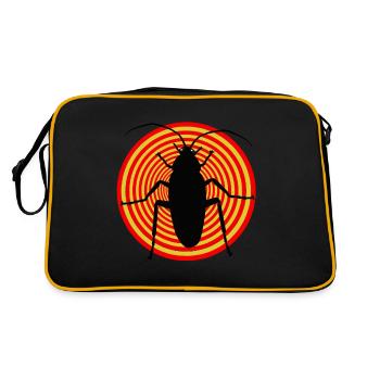 Insect insects cockroach vermin vermin disgust - Retro Bag - black/gold - Back