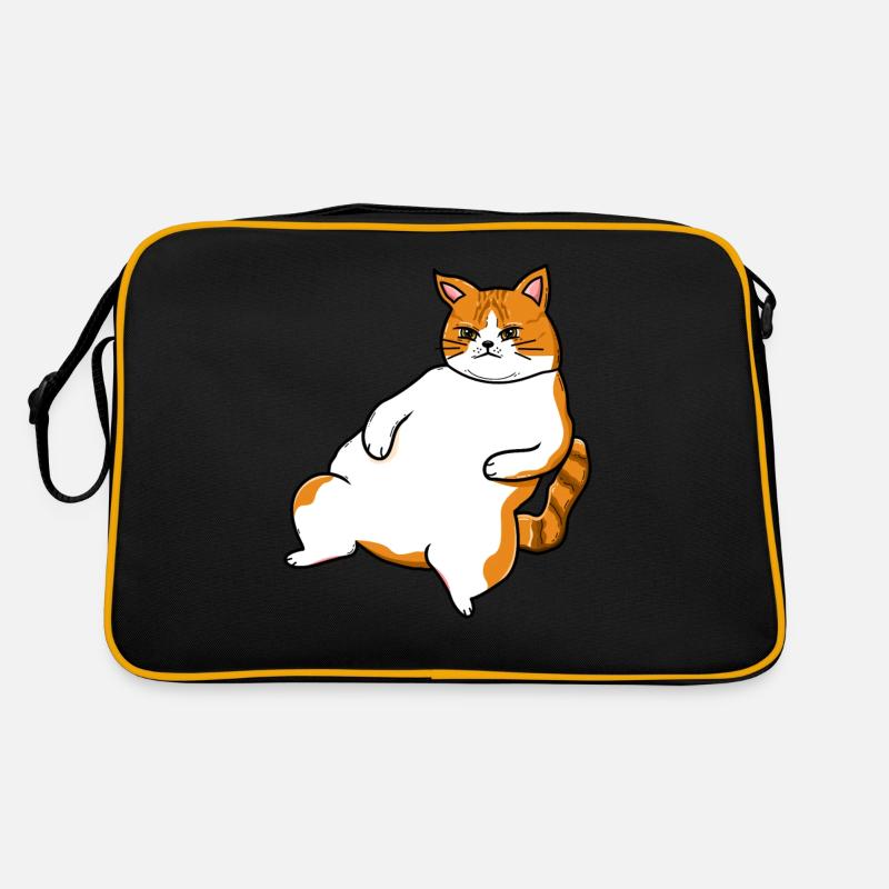 Fette Katze Katzenfreunde dicke Katzen Retro Tasche