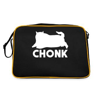 Chonk fat cat - Retro Bag - black/gold - Back