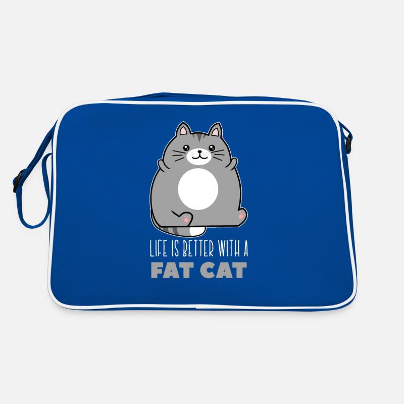 Fette Katze Katzenfreunde dicke Katzen Retro Tasche