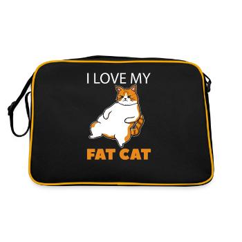 Amant de chat gros chat - Sac Retro - noir/or - Dos