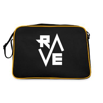 Rave - Retro Tasche - Schwarz/Gold - Hinten