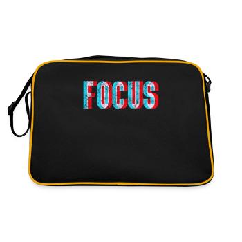 Techno - Retro Tasche - Schwarz/Gold - Hinten