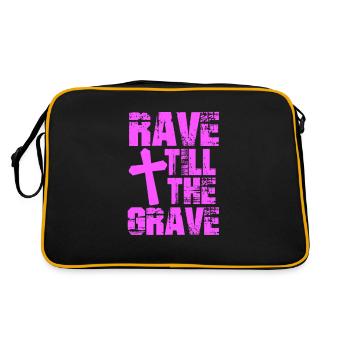 Rave - Retro Tasche - Schwarz/Gold - Hinten