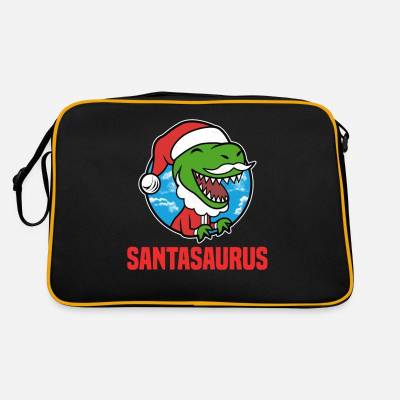 Santasaurus Rex Weihnachtsmann Dino Retro Tasche