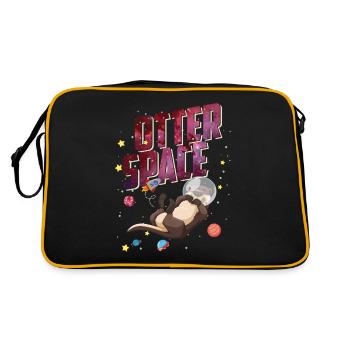 Otter Space Astronaut Otter Funny Animal Lovers - Sac Retro - noir/or - Dos
