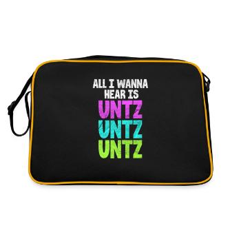 Techno Rave Raver House Electro Festival Geschenk - Retro Tasche - Schwarz/Gold - Hinten