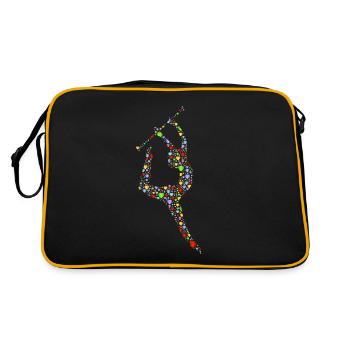 Baton Twirling Silhouette - Sac Retro - noir/or - Dos