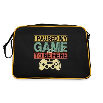 I paused my game to be here - Retro Bag - black/gold - Back