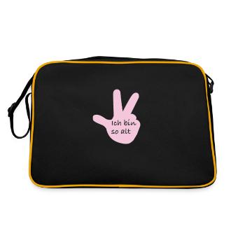 Child i am so old birthday age - Retro Bag - black/gold - Back