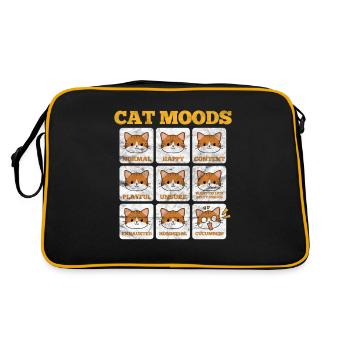 Chats Chat Chat Chat Amour de chat Cadeau - Sac Retro - noir/or - Dos