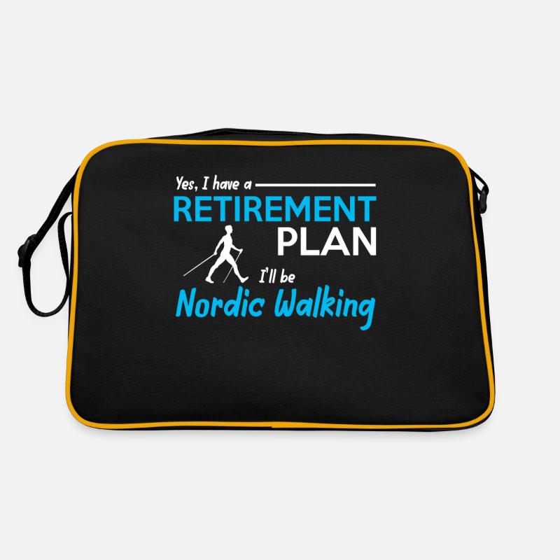 Nordic Walking Walker Walk Gift Retro Bag