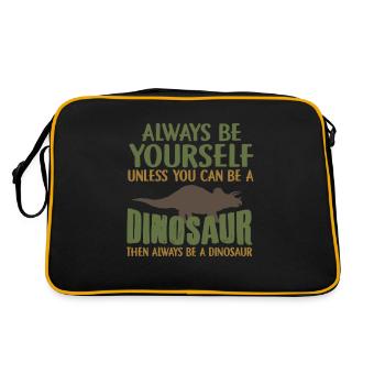 dinosaur - Retro Bag - black/gold - Back