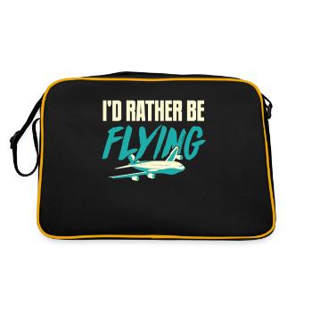 Pilot - Retro Tasche - Schwarz/Gold - Hinten