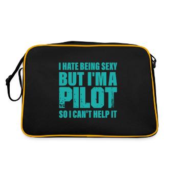 Pilot - Retro Tasche - Schwarz/Gold - Hinten